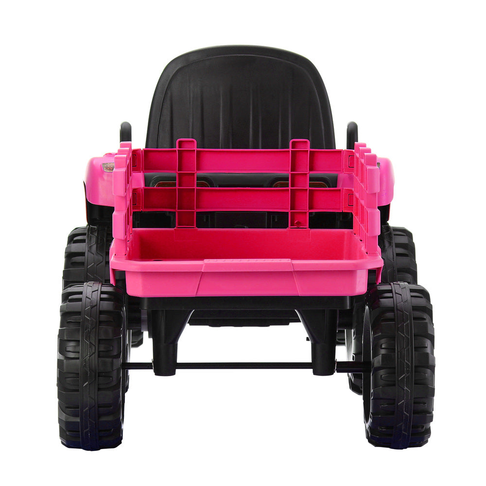 Kids Ride On Car Tractor 12V Toys Remote Control Green/Pink