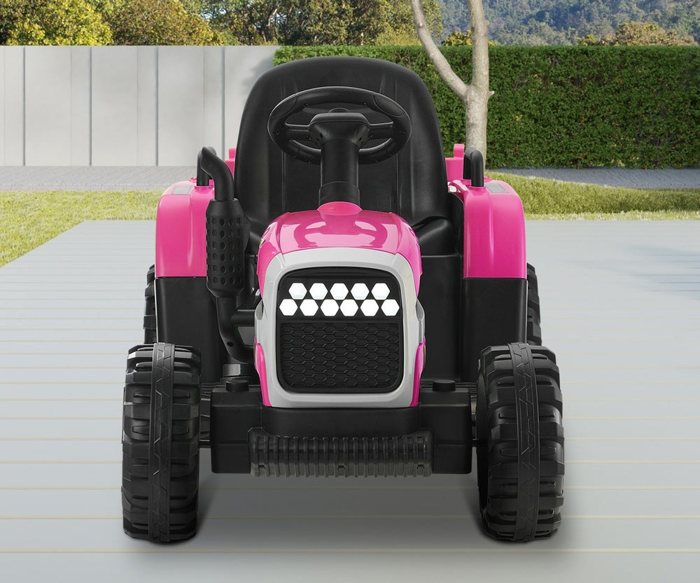 Kids Ride On Car Tractor 12V Toys Remote Control Green/Pink