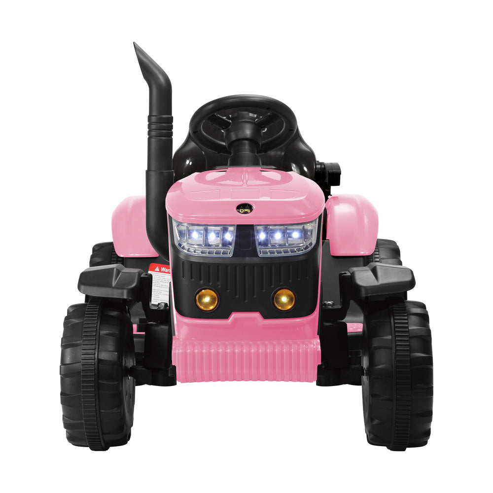XL Kids Ride On Tractor 12V with Trailer Remote Green