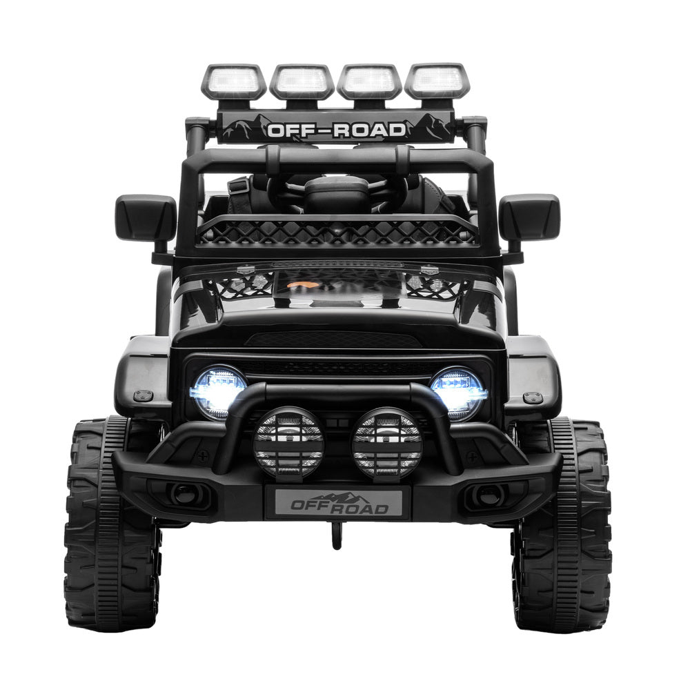 Ride-On Electric Jeep Car with Bluetooth Black Kids Battery Powered Toy
