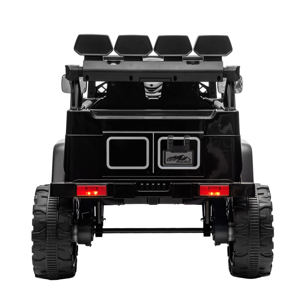 Ride-On Electric Jeep Car with Bluetooth Black Kids Battery Powered Toy