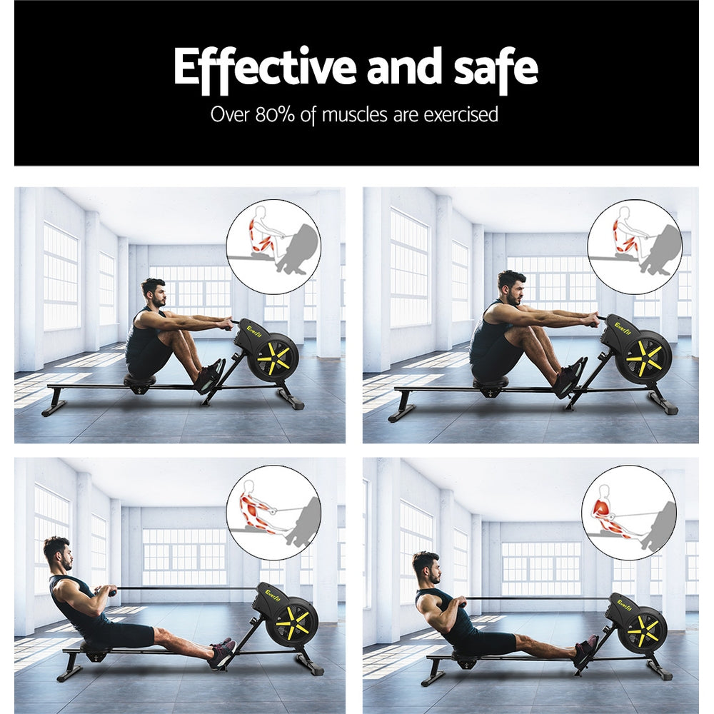 Fitness Air Rowing Machine Gym Quality Home Cardio Equipment