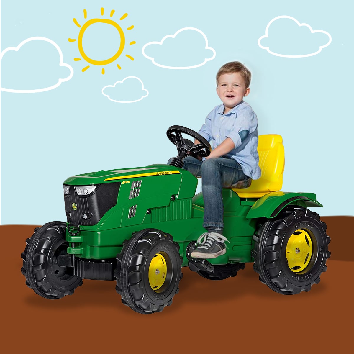 Ride On Tractor Green Fun 106x53x60cm