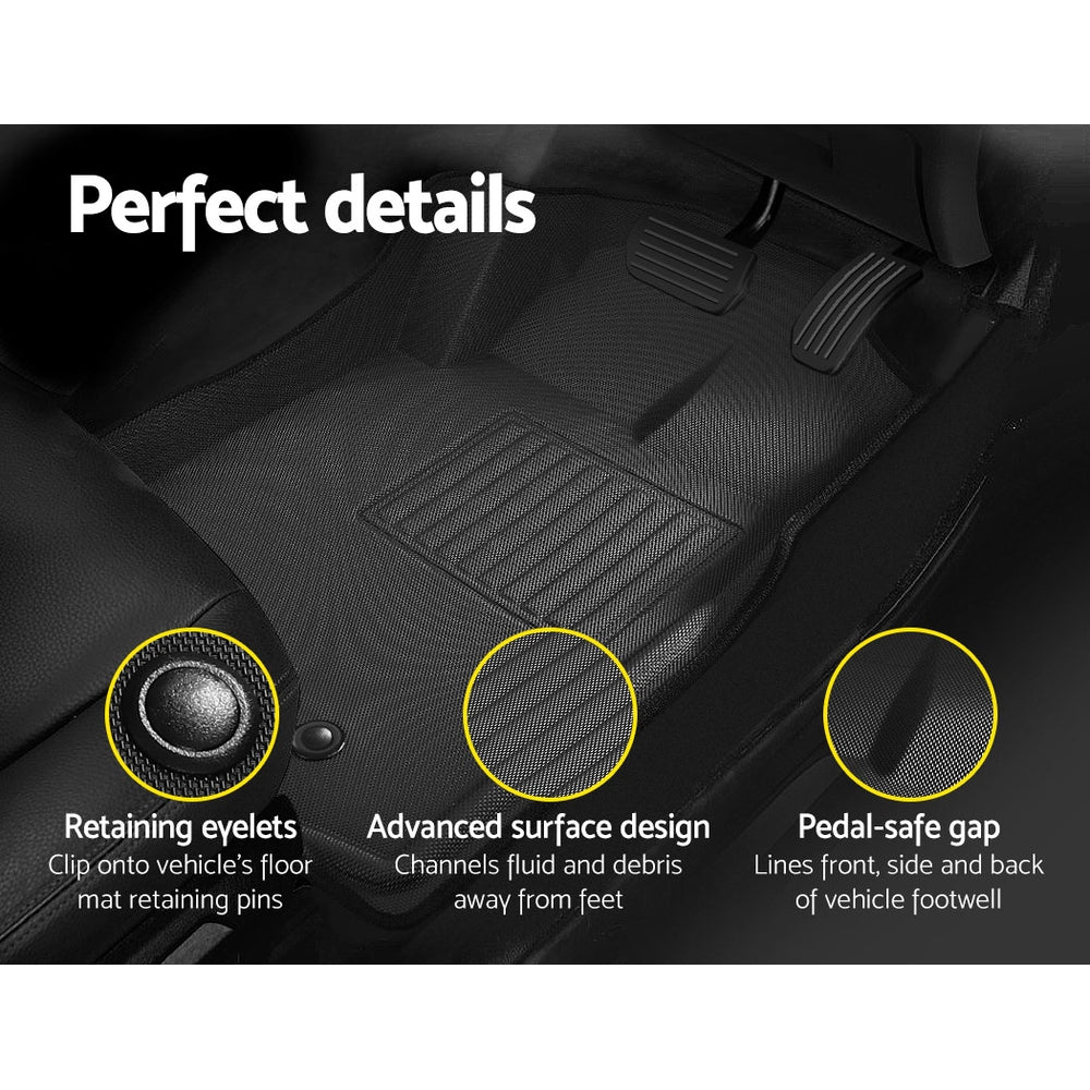 3D Rubber Car Floor Mats Mazda BT50 Dual Cab Custom Fit, Automotive Decor