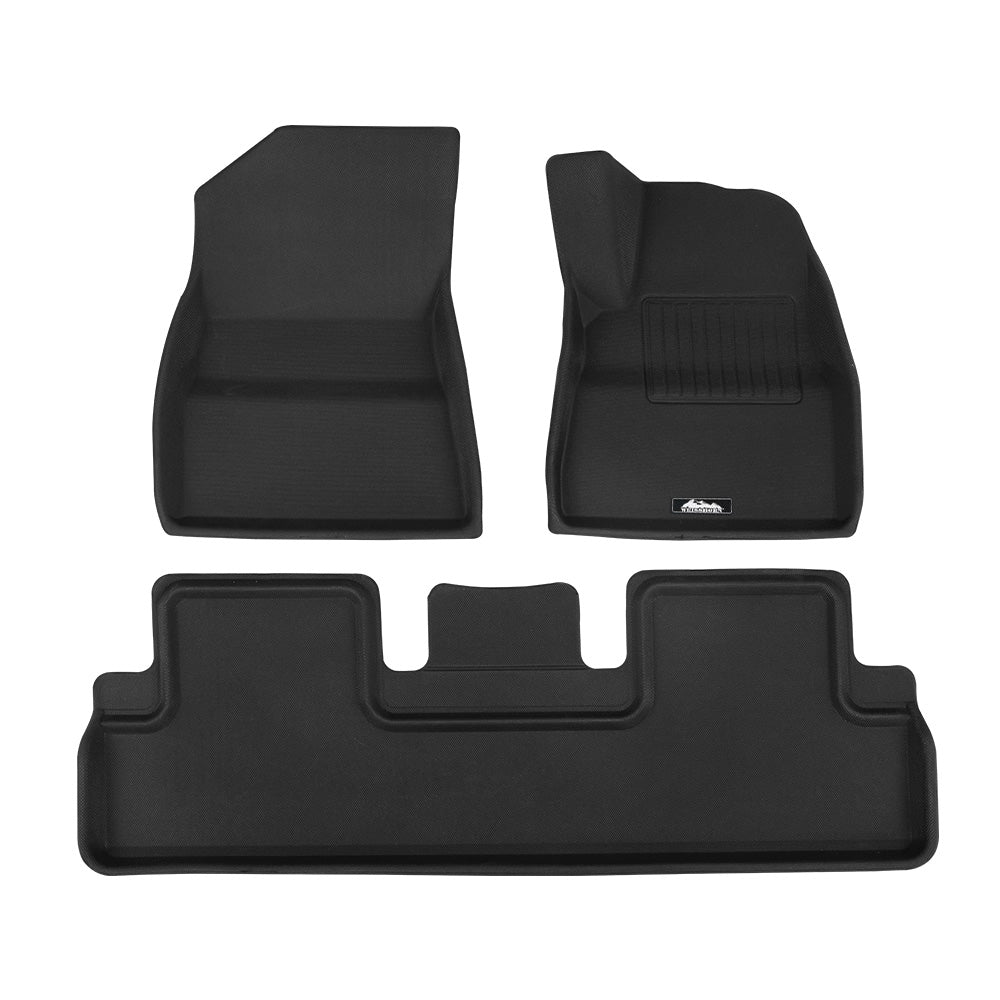 Car Rubber Floor Mats Compatible For Tesla Model 3 Front Rear with Automotive Decor