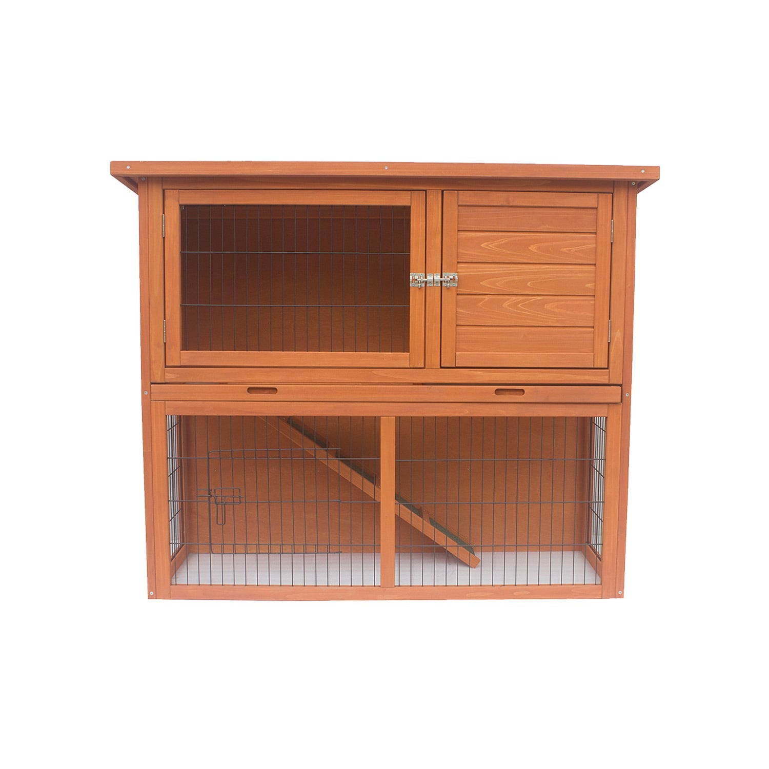 Rabbit Hutch 2 Storey Wooden 111.5x45x92cm