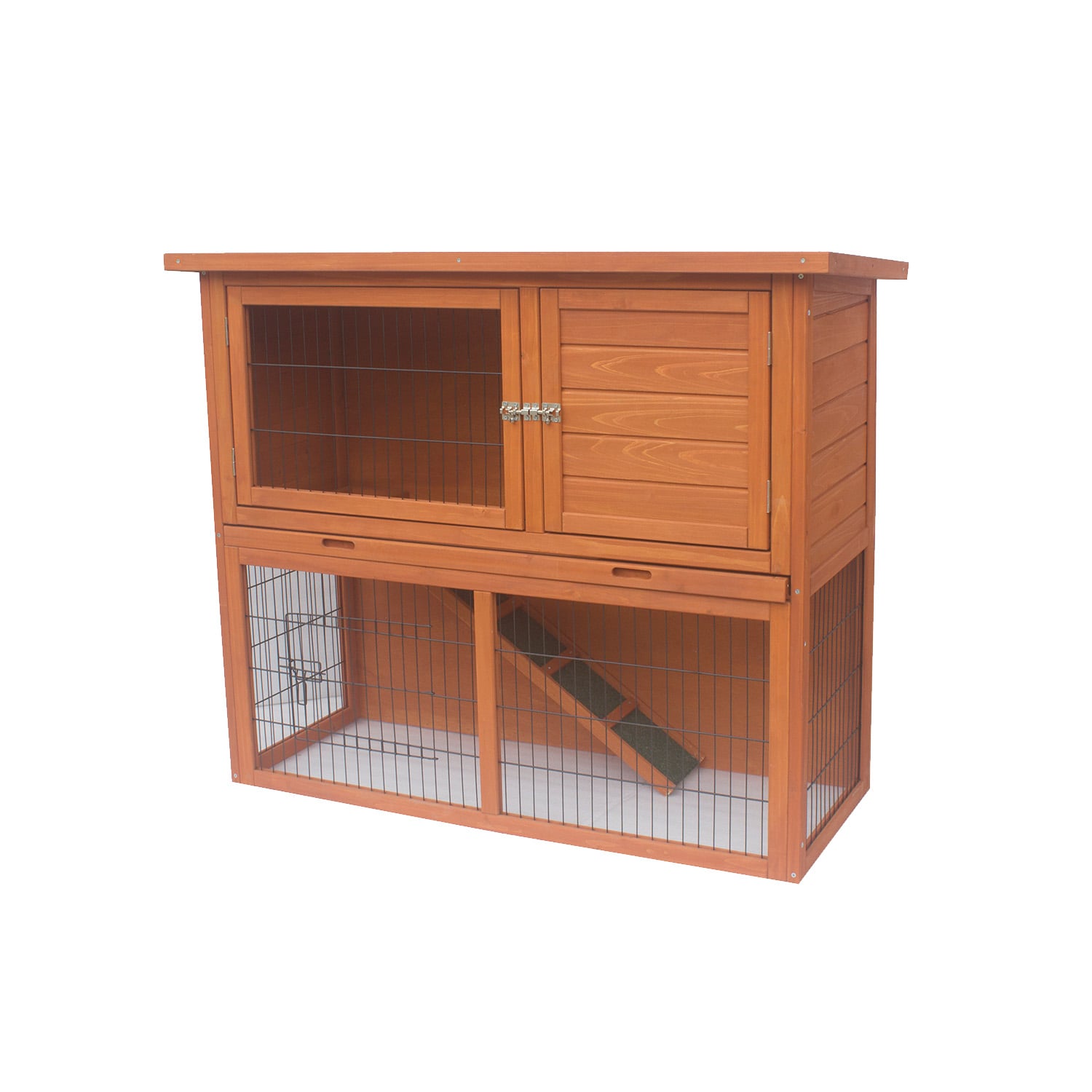 Rabbit Hutch 2 Storey Wooden 111.5x45x92cm