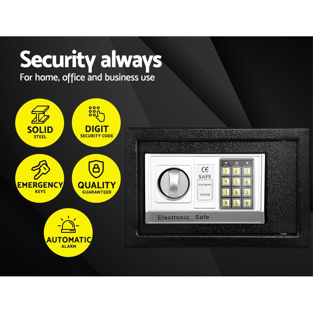 8.5L Security Safe Box Portable Cash Valuables Safe