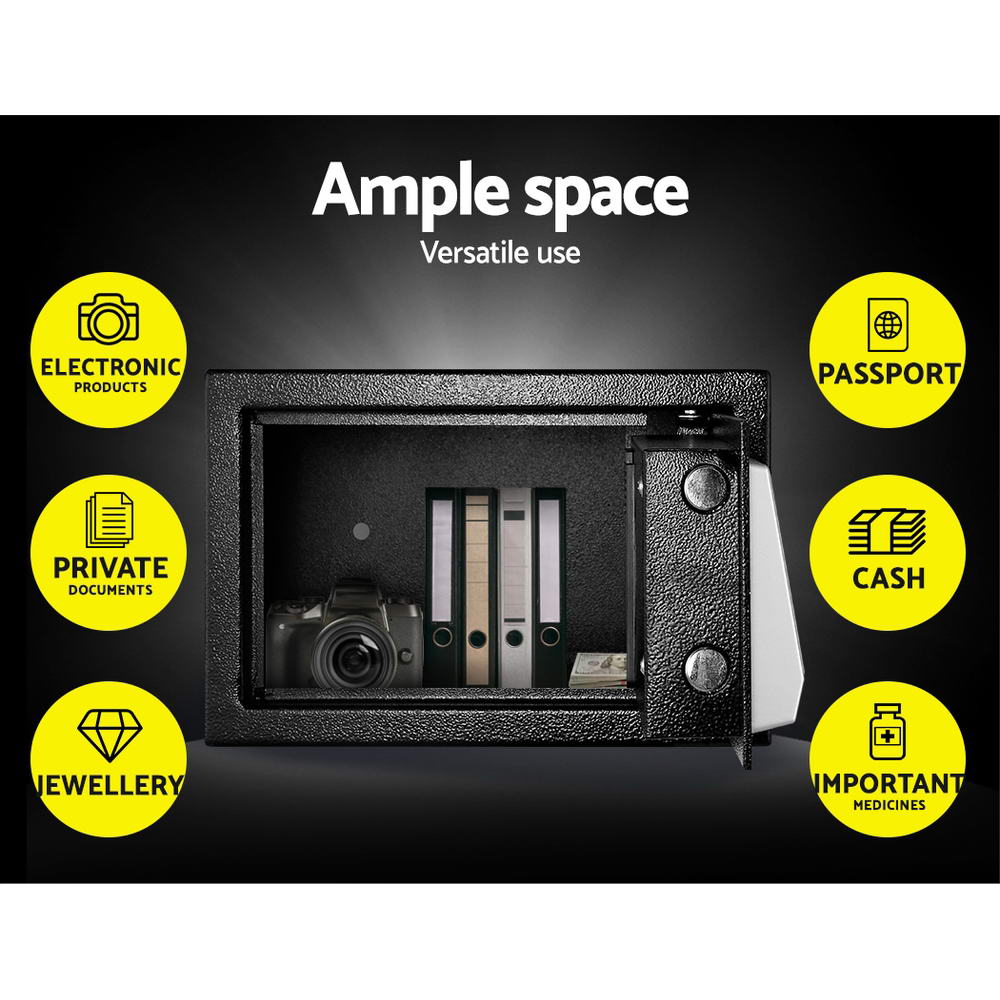 8.5L Security Safe Box Portable Cash Valuables Safe