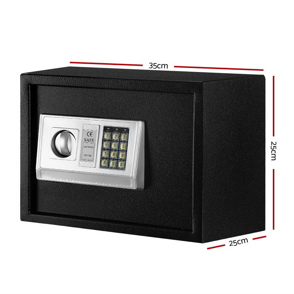 Digital Lock Security Box 16L Compact Cash Jewelry Storage Safe