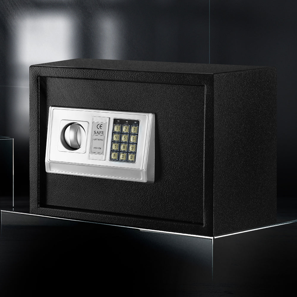 Digital Lock Security Box 16L Compact Cash Jewelry Storage Safe