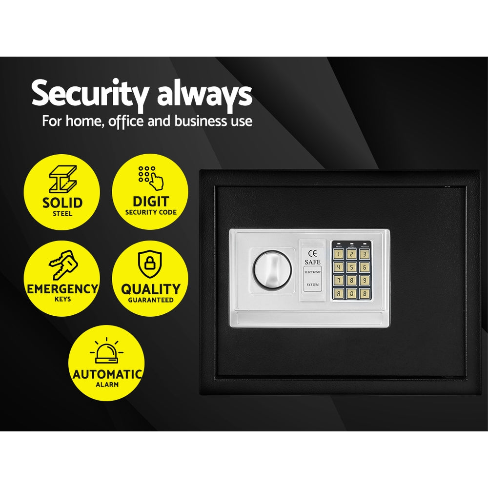 20L Security Safe Box Lockable Storage Safe for Home & Office