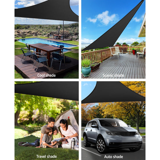 Sun Shade Sail Cloth Shadecloth Outdoor Canopy Triangle