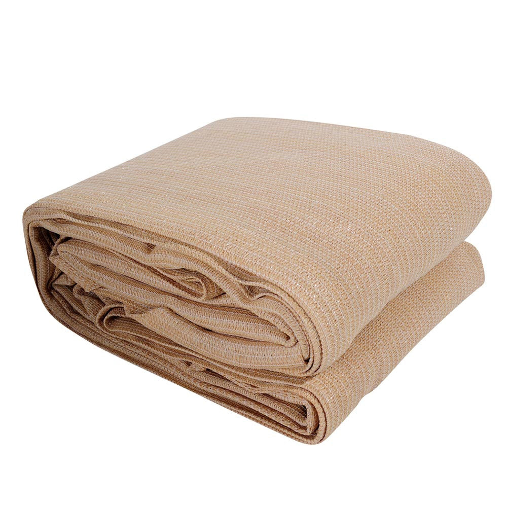 Shade Sail 5X7M Rectangle 280Gsm 98% Sand Shade Cloth