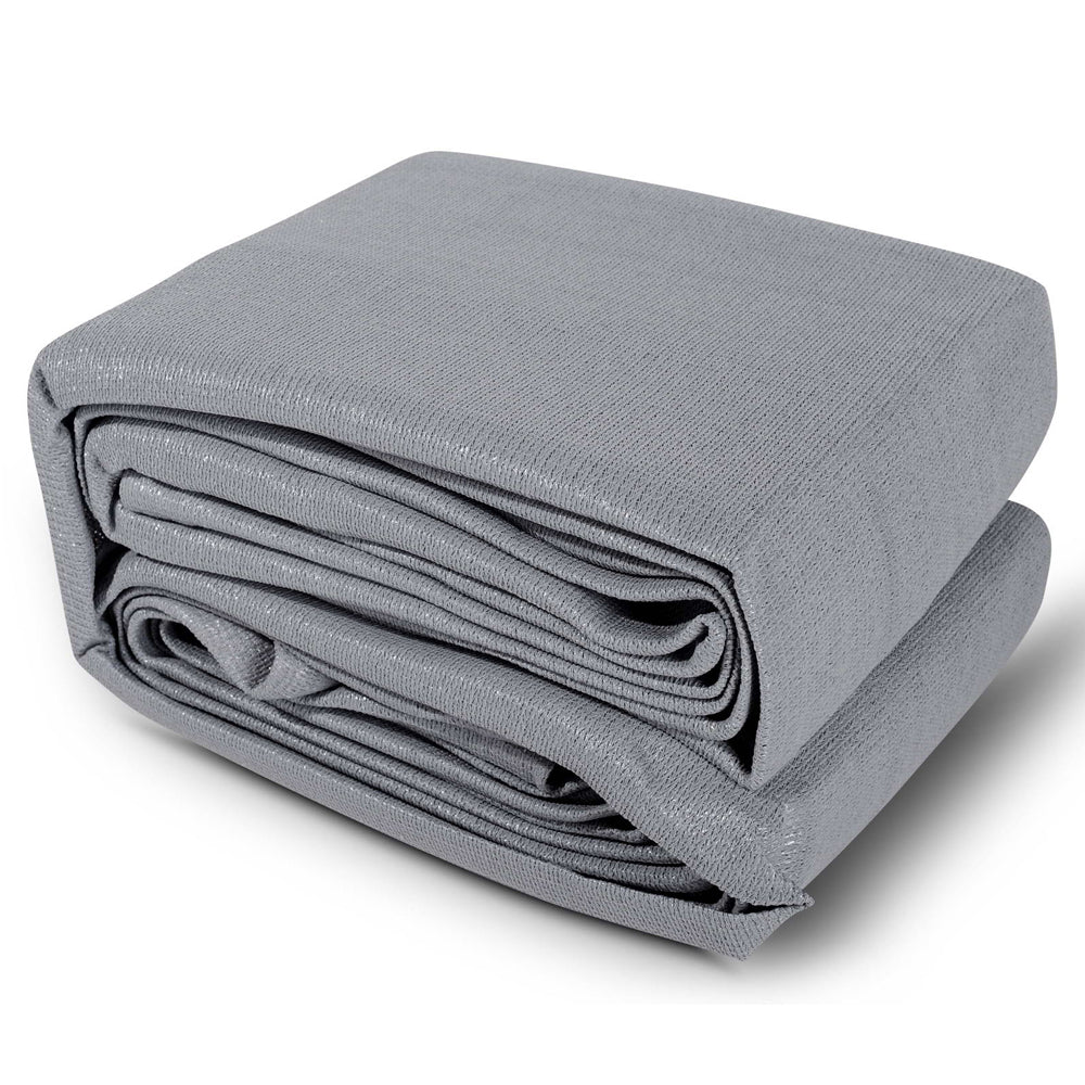 6x6m Rectangle Shade Sail 280GSM 98% Grey UV Protection Cloth