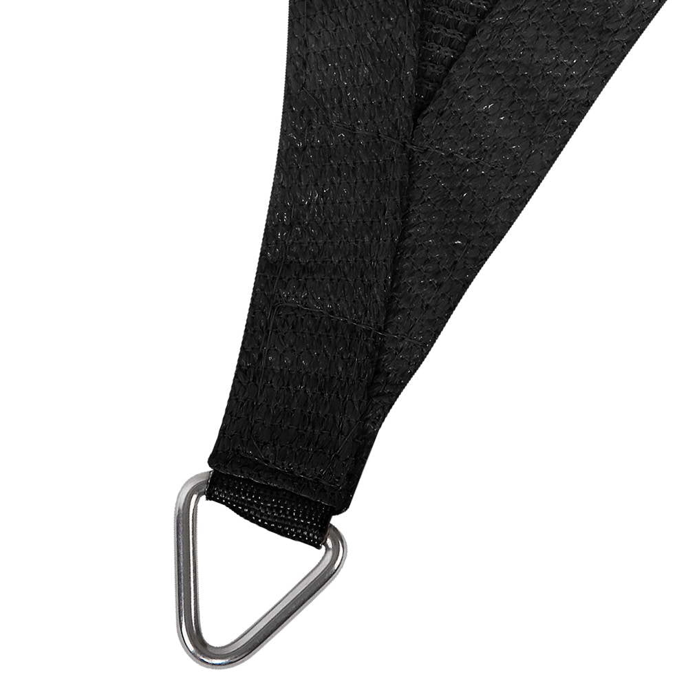 Shade Sail 6X8M Rectangle 280Gsm 98% Black Shade Cloth