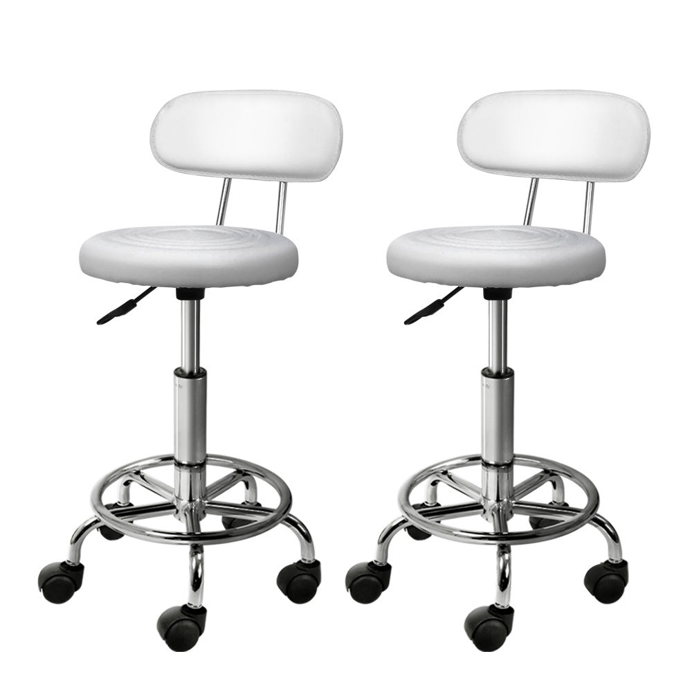 2X Salon Stool Swivel Backrest Chair Barber Hairdressing Hydraulic Lift - Artiss - photo 19