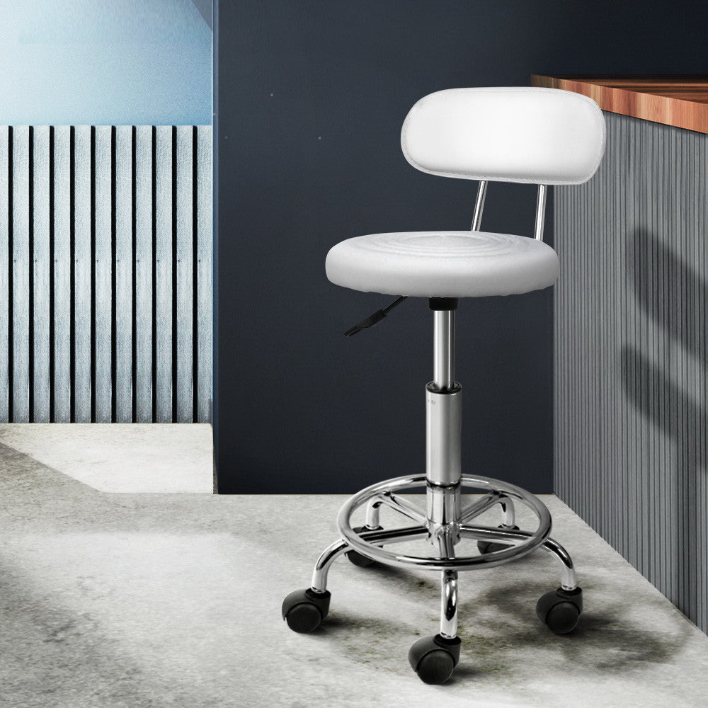 2X Salon Stool Swivel Backrest Chair Barber Hairdressing Hydraulic Lift