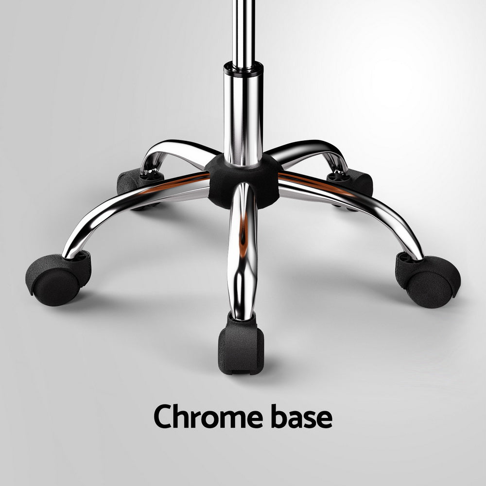 Salon Stool Swivel Chair Backrest Chairs Black/Brown