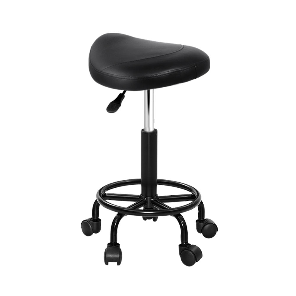 Salon Stool Saddle Swivel Chair Adjustable Hairdresser Seat