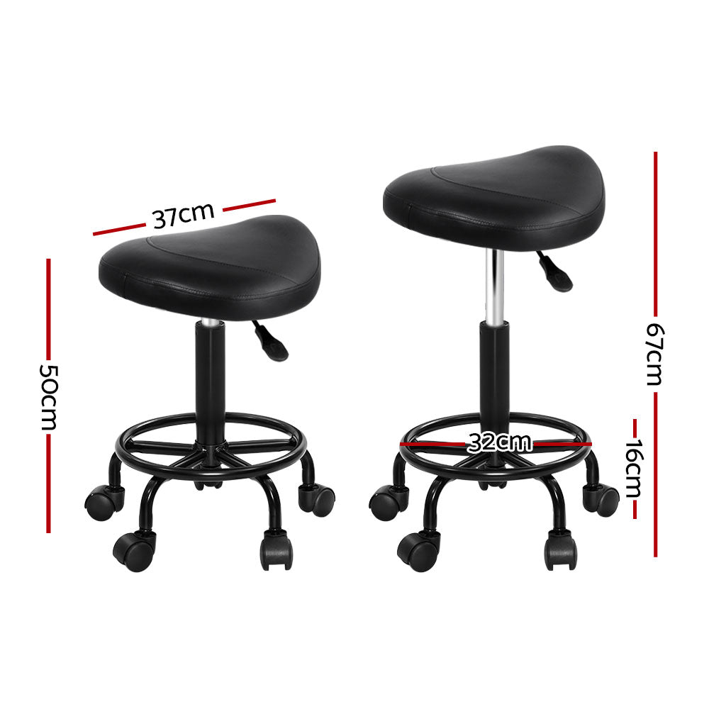 Salon Stool Saddle Swivel Chair Adjustable Hairdresser Seat
