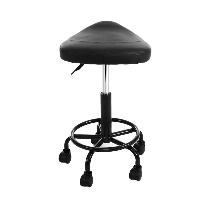 Saddle Stool Swivel Chair Black Swivel Beauty Barber