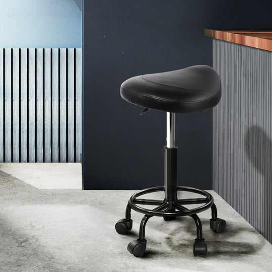 Salon Stool Saddle Swivel Chair Adjustable Hairdresser Seat | fzc