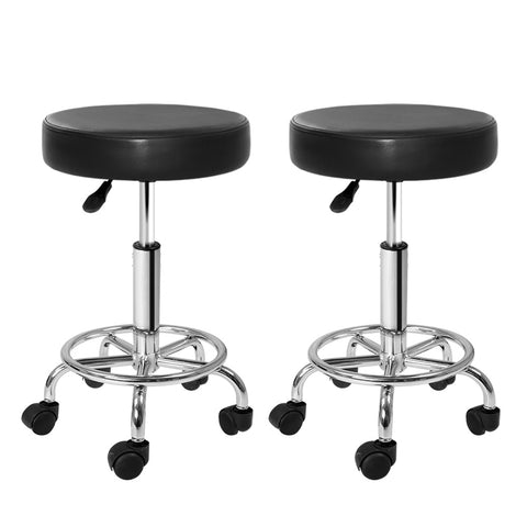 Elevate Your Salon Experience with the 2X Round Swivel Barber Hair Stool