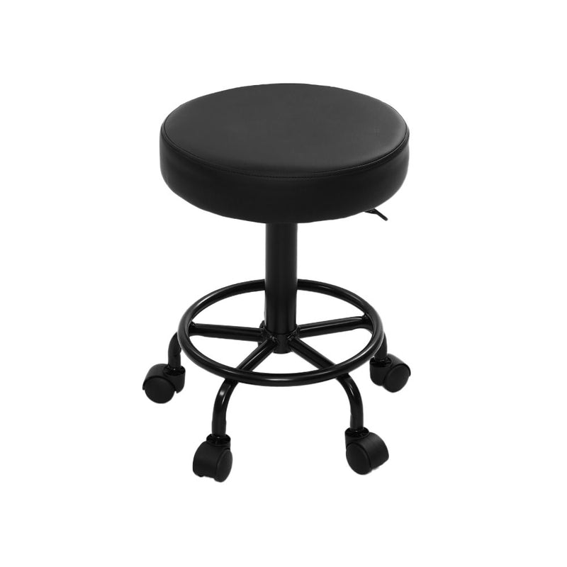 Premium PU leather Salon Stool Swivel Chair Round