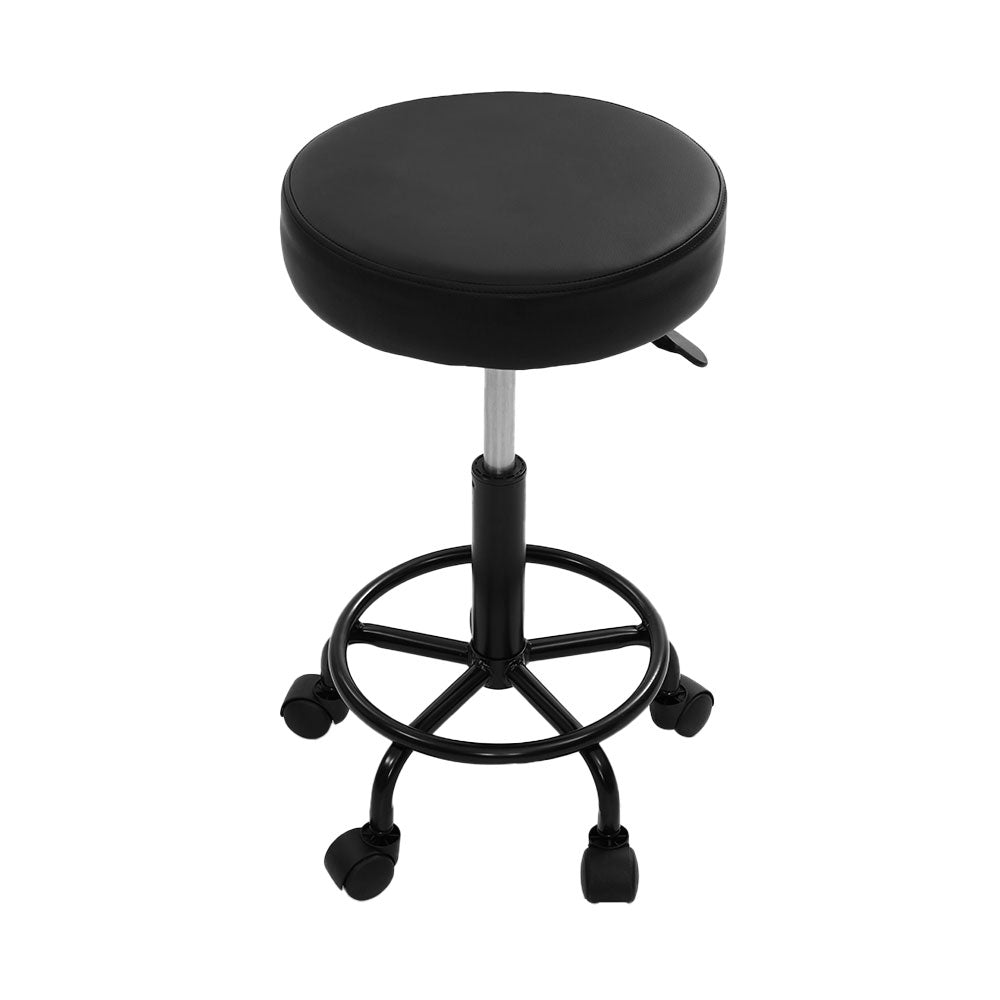 2X Round Swivel Chair Salon Stool Chair Adjustable Seating