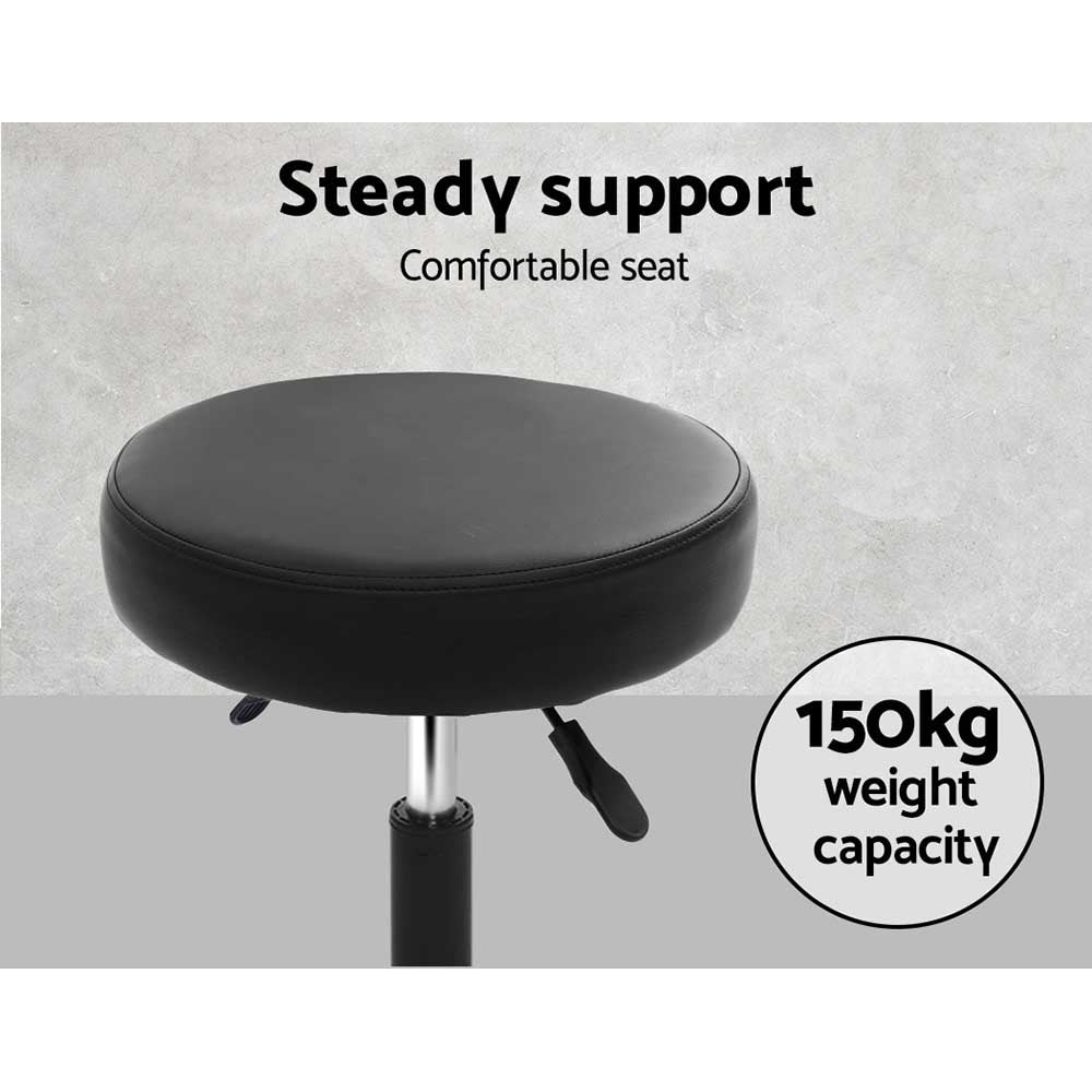 2X Round Swivel Chair Salon Stool Chair Adjustable Seating