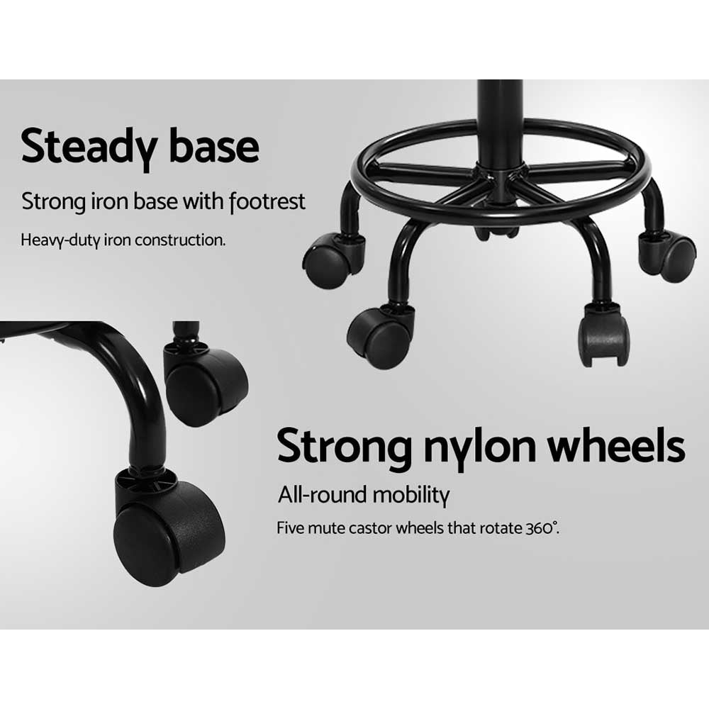 2X Round Swivel Chair Salon Stool Chair Adjustable Seating