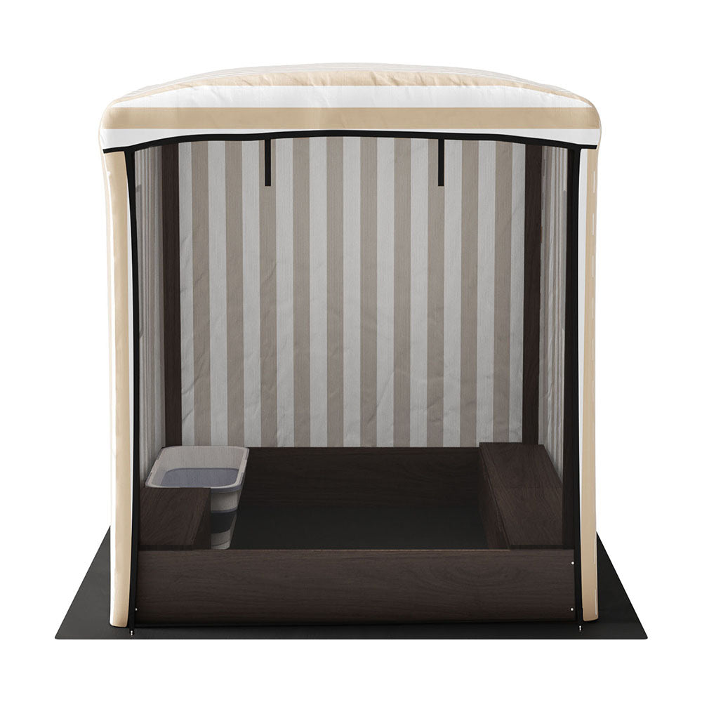 Kids Wooden Sandpit Sandbox with Canopy Window Outdoor Garden Play Box