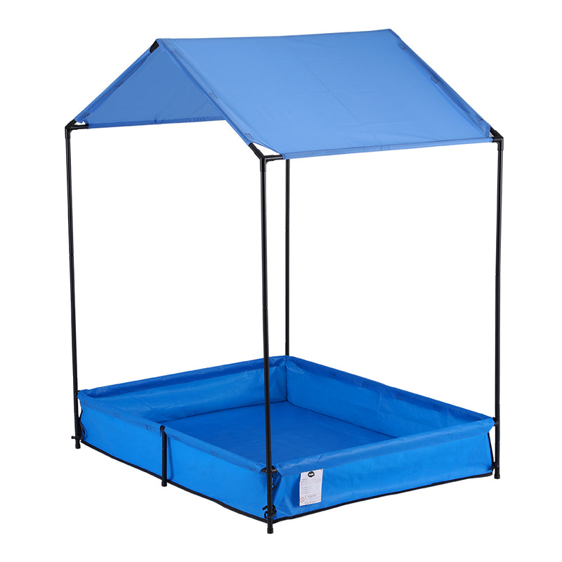 Kids Metal Sandbox With Canopy Cover