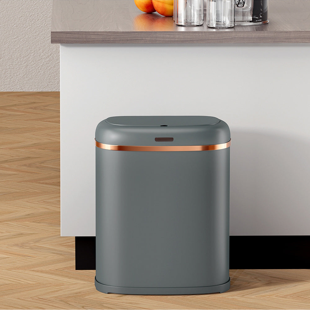 Elegance Kitchen - 38L Motion Sensor Bin Rubbish Automatic Grey