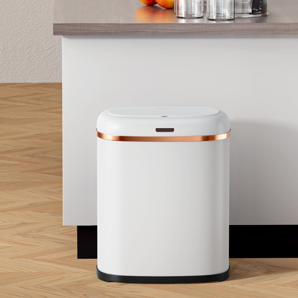 38L Motion Sensor Bin Rubbish Automatic White | Automatic Bins
