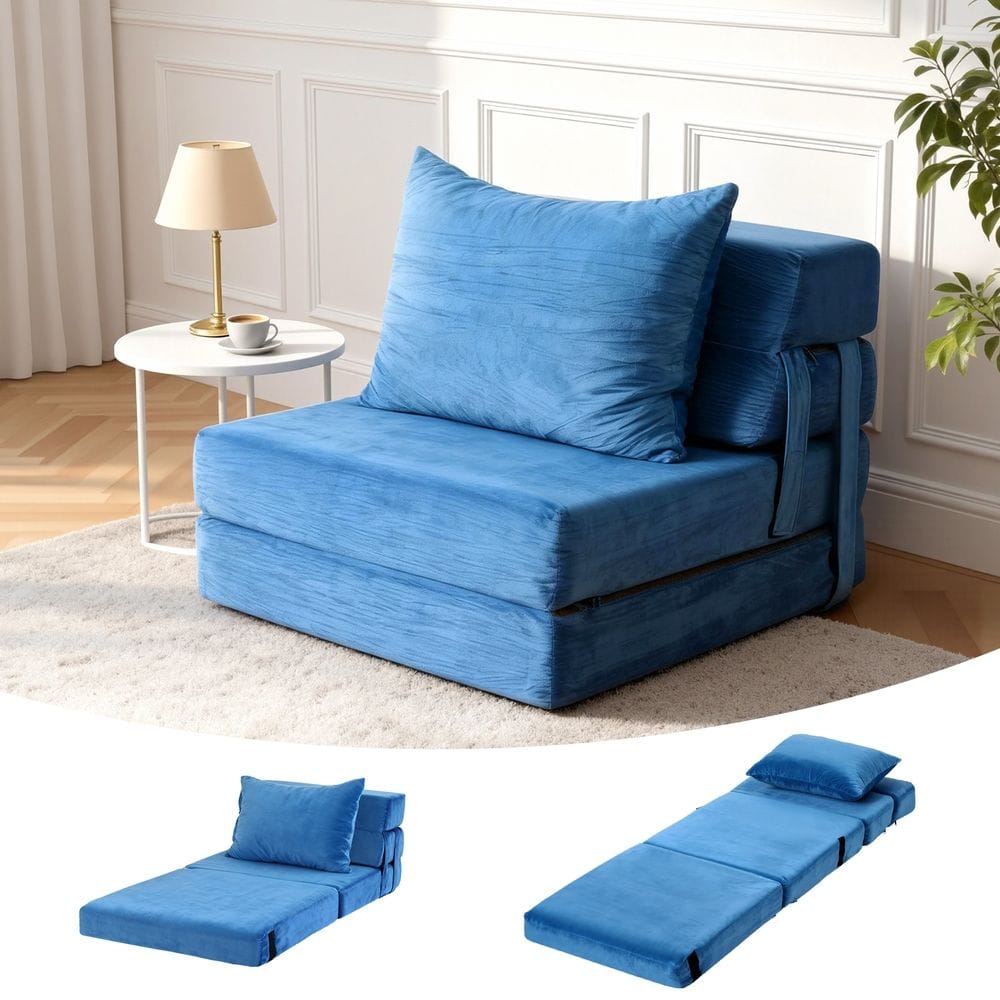 King Velvet Sofa Bed Lounger