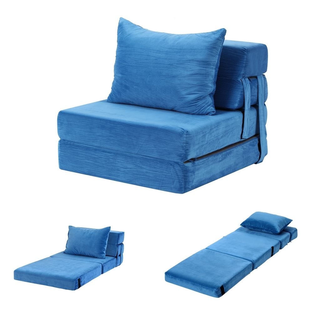 King Velvet Sofa Bed Lounger