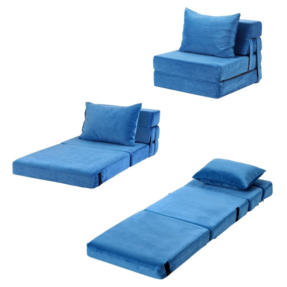 King Velvet Sofa Bed Lounger