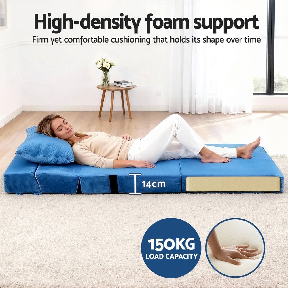 King Velvet Sofa Bed Lounger