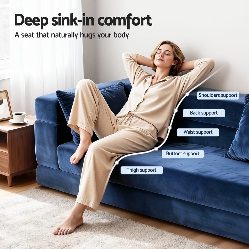 Convertible Sofa Bed Velvet King