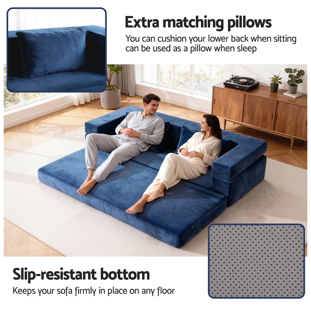 Convertible Sofa Bed Velvet King