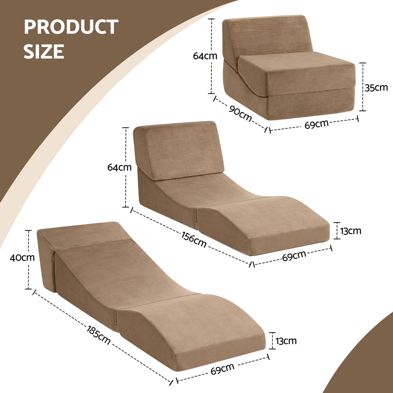 Folding Sofa Bed Velvet King