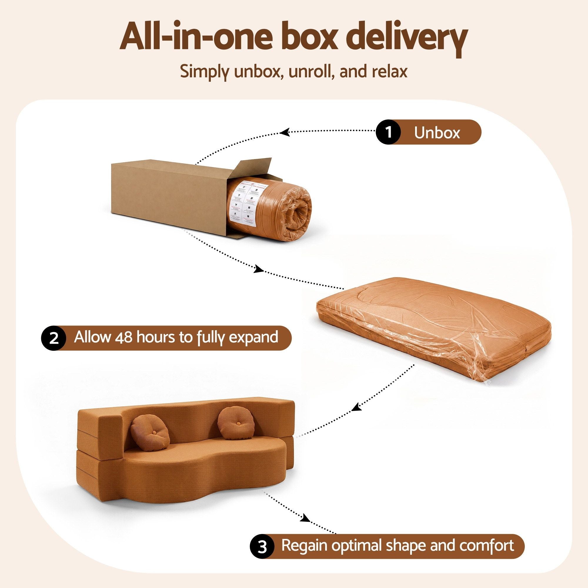 Folding Sofa Bed Futon Convertible Loveseat | Simpledeals