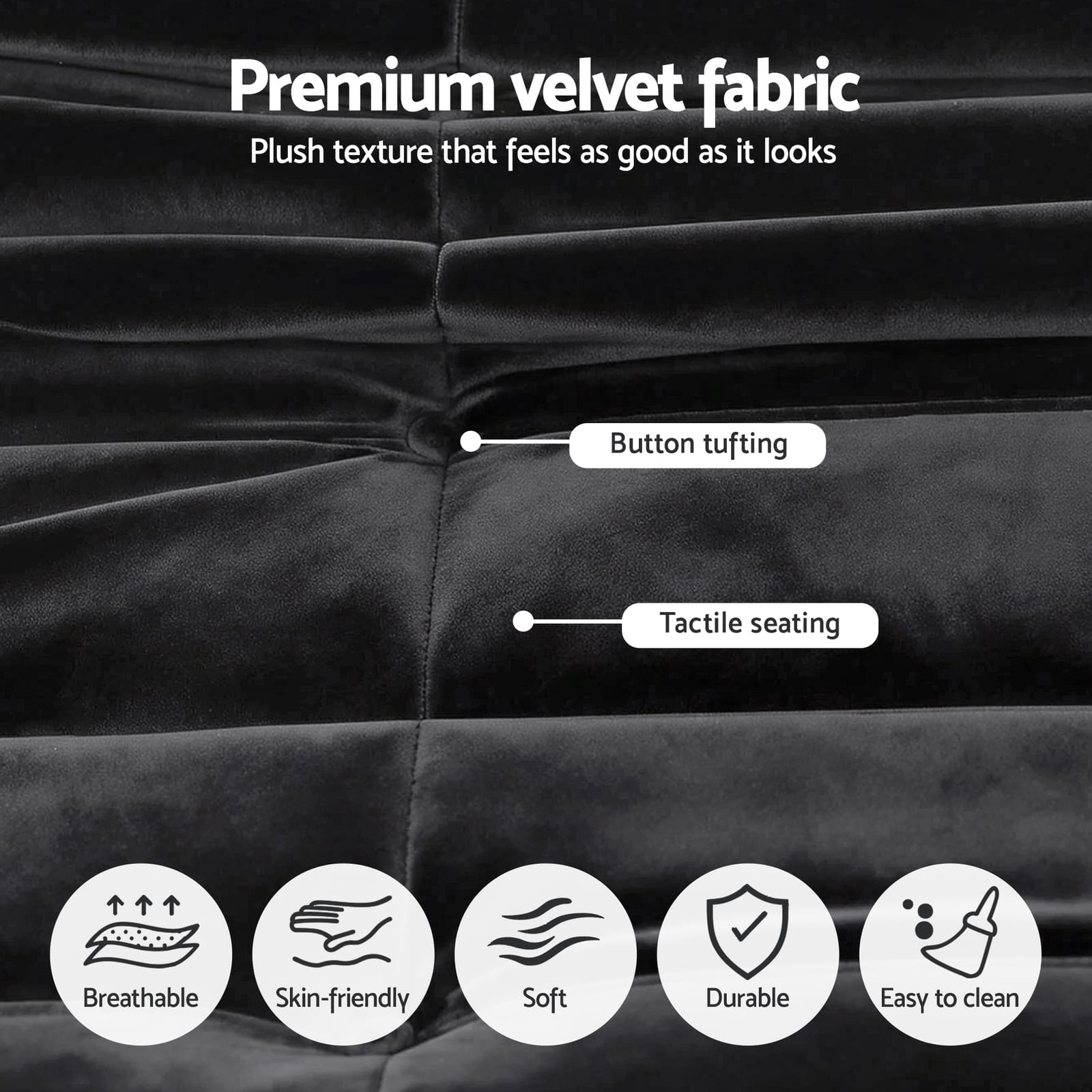 Lazy Sofa 2 Seater Velvet king
