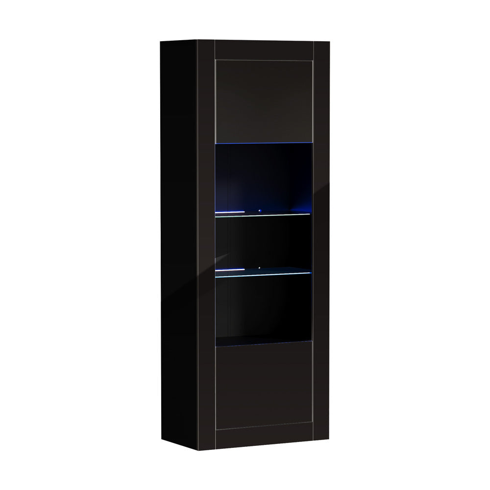 LED Display Cabinet Sideboard 170cm Black | Simpledeals