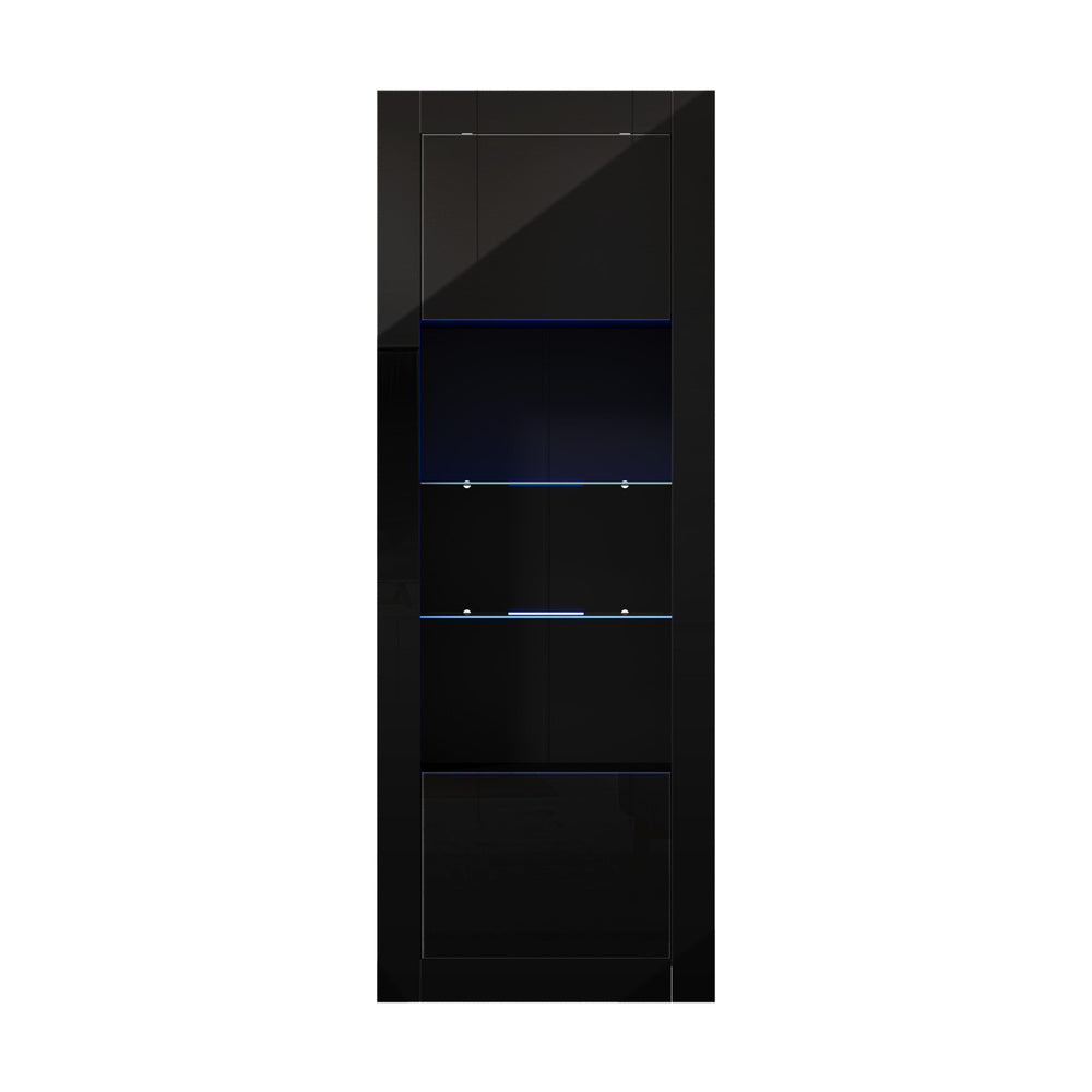 LED Display Cabinet Sideboard 170cm Black | Simpledeals