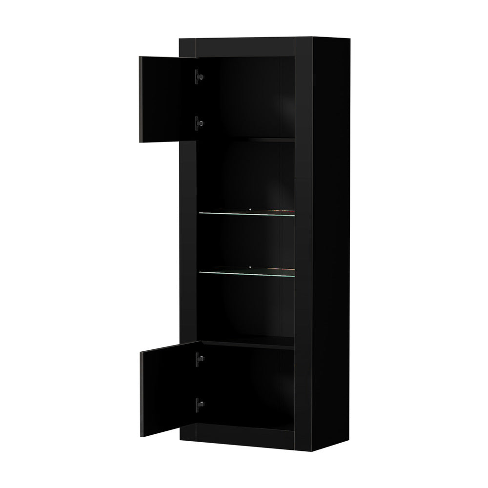 LED Display Cabinet Sideboard 170cm Black | Simpledeals