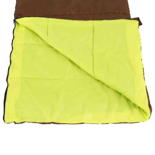 Sleeping Bag Double Bags Thermal Camping Hiking Tent Brown