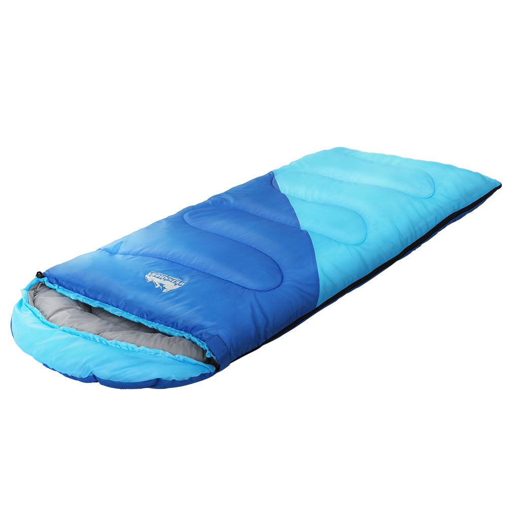 Single - Sleeping Bag Kids Single 172Cm Thermal Camping Hiking Blue